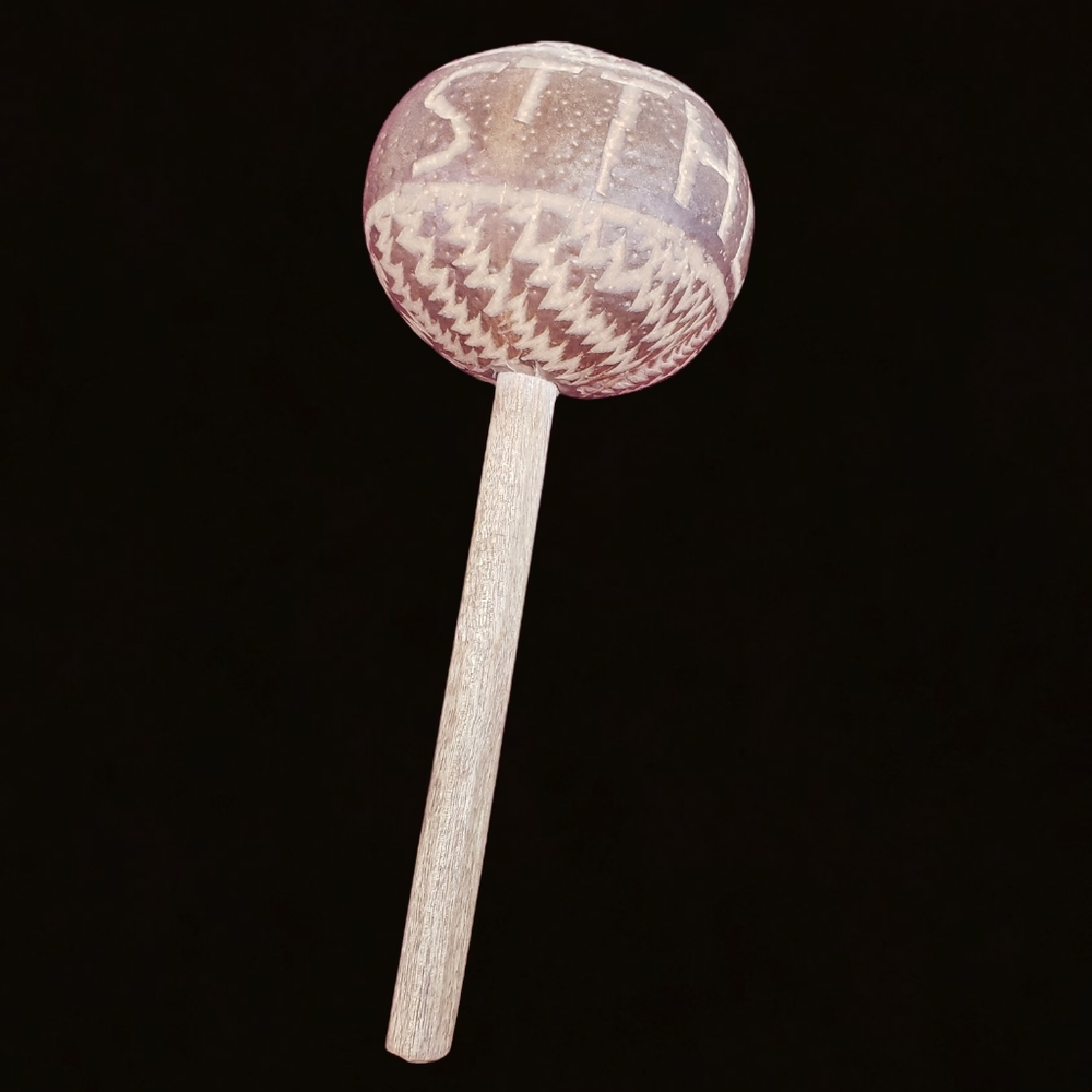 Jamaican Maracas Hand Percussion Gourd Carved Musical Instrument St Thomas 11".